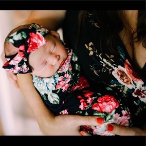 Newborn Swaddle and Matching Headband